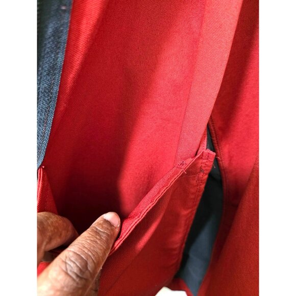 REI Men's Red & Gray Softshell Jacket With Hood Full-Zip Front Chest Pocket Size - Picture 7 of 10